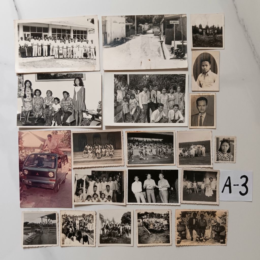 Paket A3 - 20 Lembar Foto Kuno ASLI Lawas Jadul Tempo Dulu Tahun 1950-1980an
