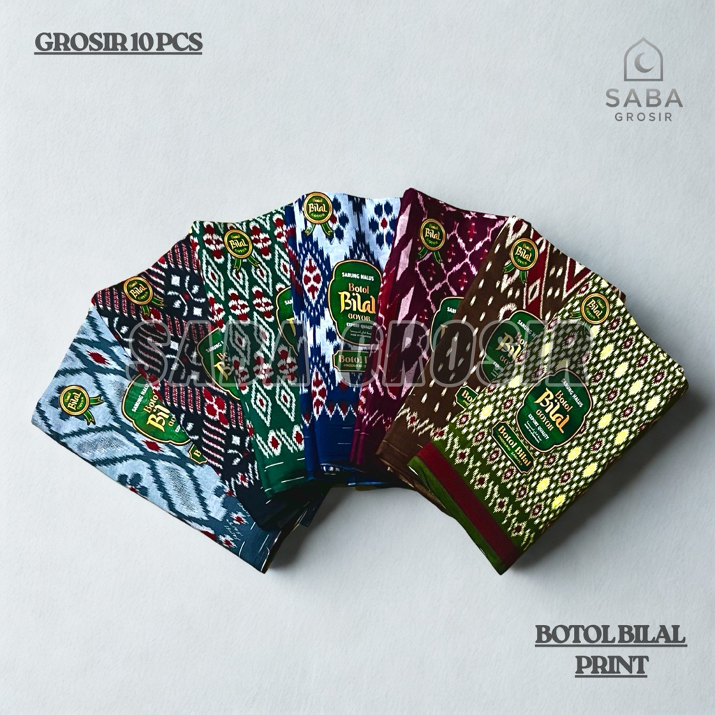 Grosir 10 Pcs - Sarung Goyor Printing Premium Botol Bilal Jumbo Terbaru