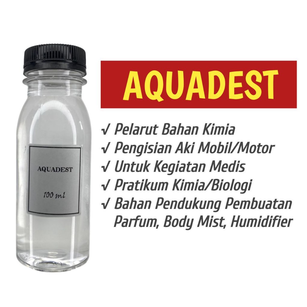AQUADEST AQUADES AKUADES AIR SULING 100ML