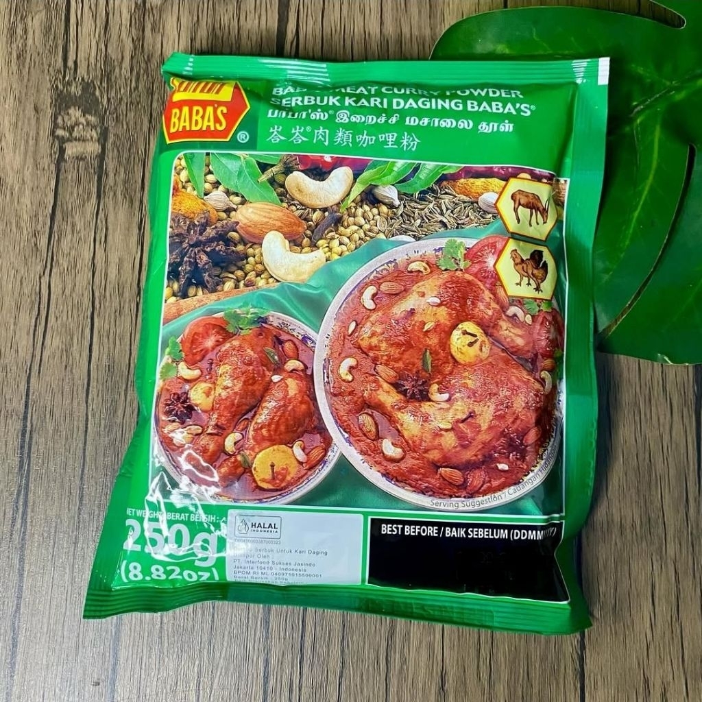 

BABAS CURRY SEASONING | Babas meat curry powder 250 Gram