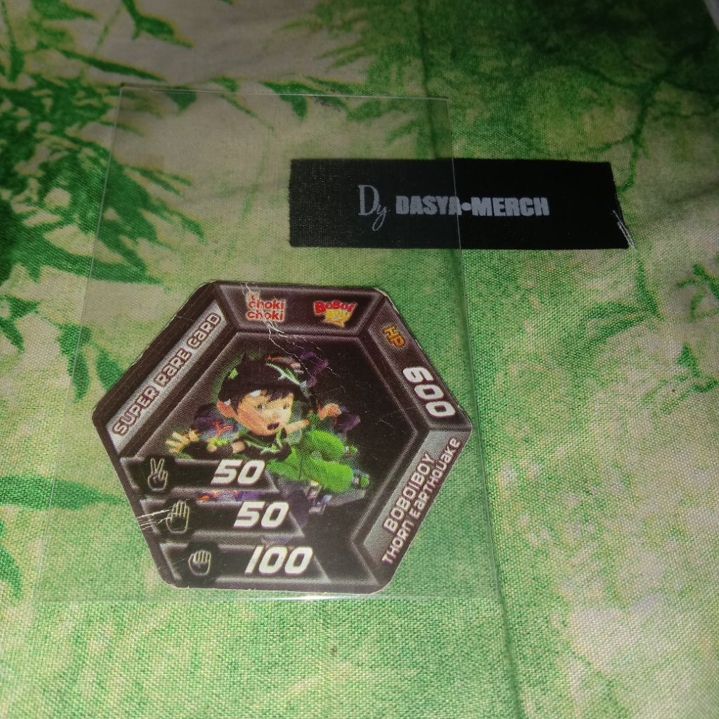 Boboiboy Thorn Earthquake Duri Gempa — Kartu Choki Choki AR Boboiboy Hexagon