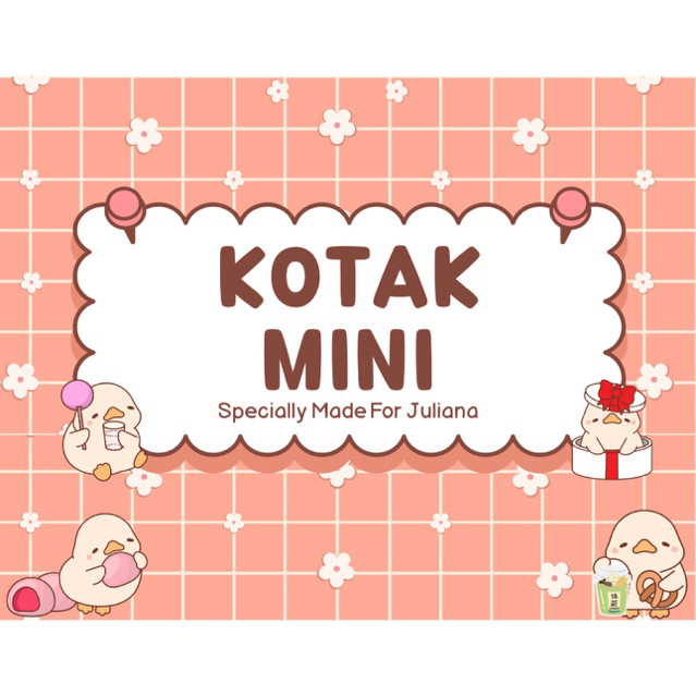 

Kotak Mini / Kotak Serbaguna / Kado Lucu / Hampers Lucu / Hampers Berguna / Kotak Penyimpanan / Kotak Aksesoris Lucu