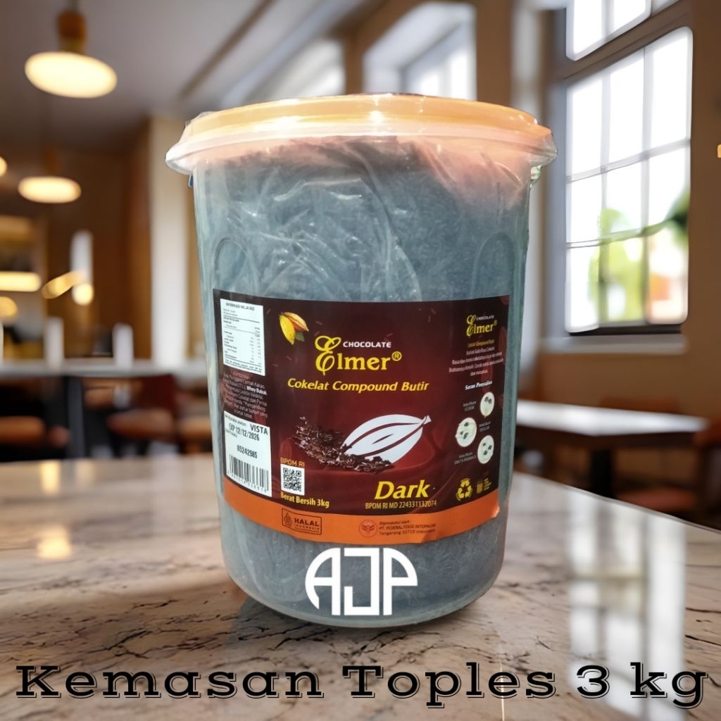 

Meses / Mesis Dark Cokelat Compound Elmer | Toples 3 kg