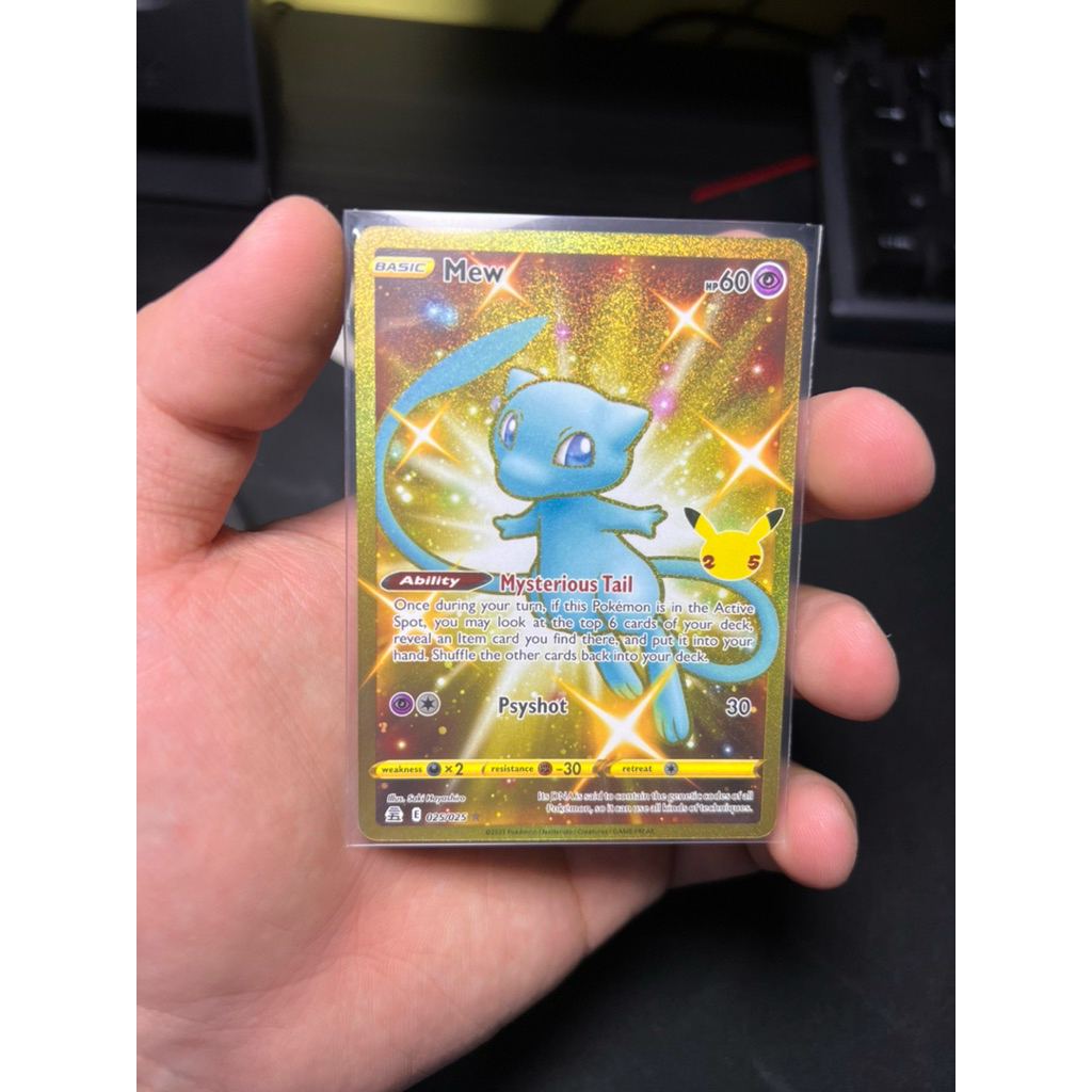 KARTU POKEMON CARD MEW GOLD POKEMON CELEBRATION ENGLISH