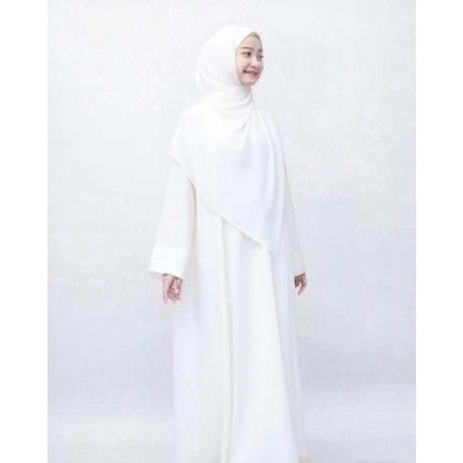 MKMN - Gamis Abaya Crincle Airflow Premium Simple Remaja kekinian