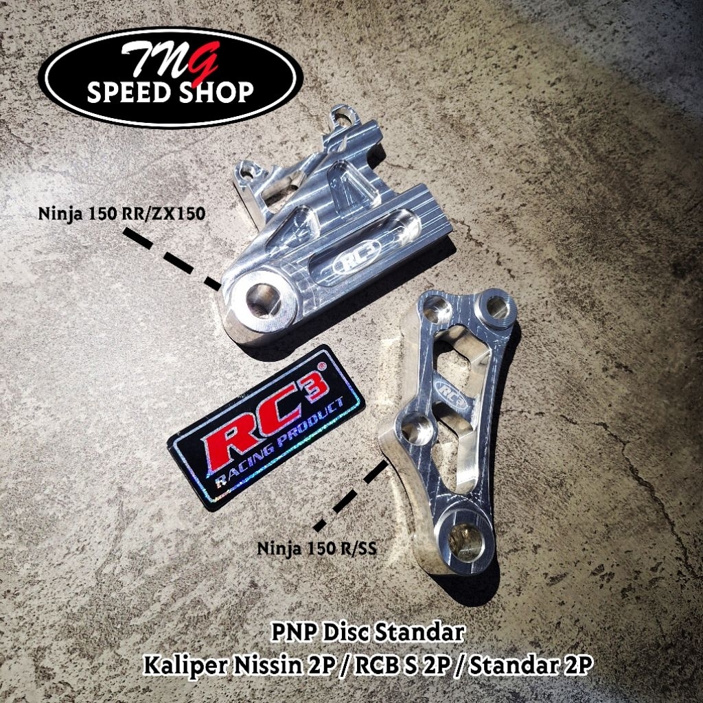 BREKET BRACKET PEGANGAN KALIPER PALA BABI BELAKANG RC3 RACING NINJA 150 RR R SS ZX150 DISC STANDAR K