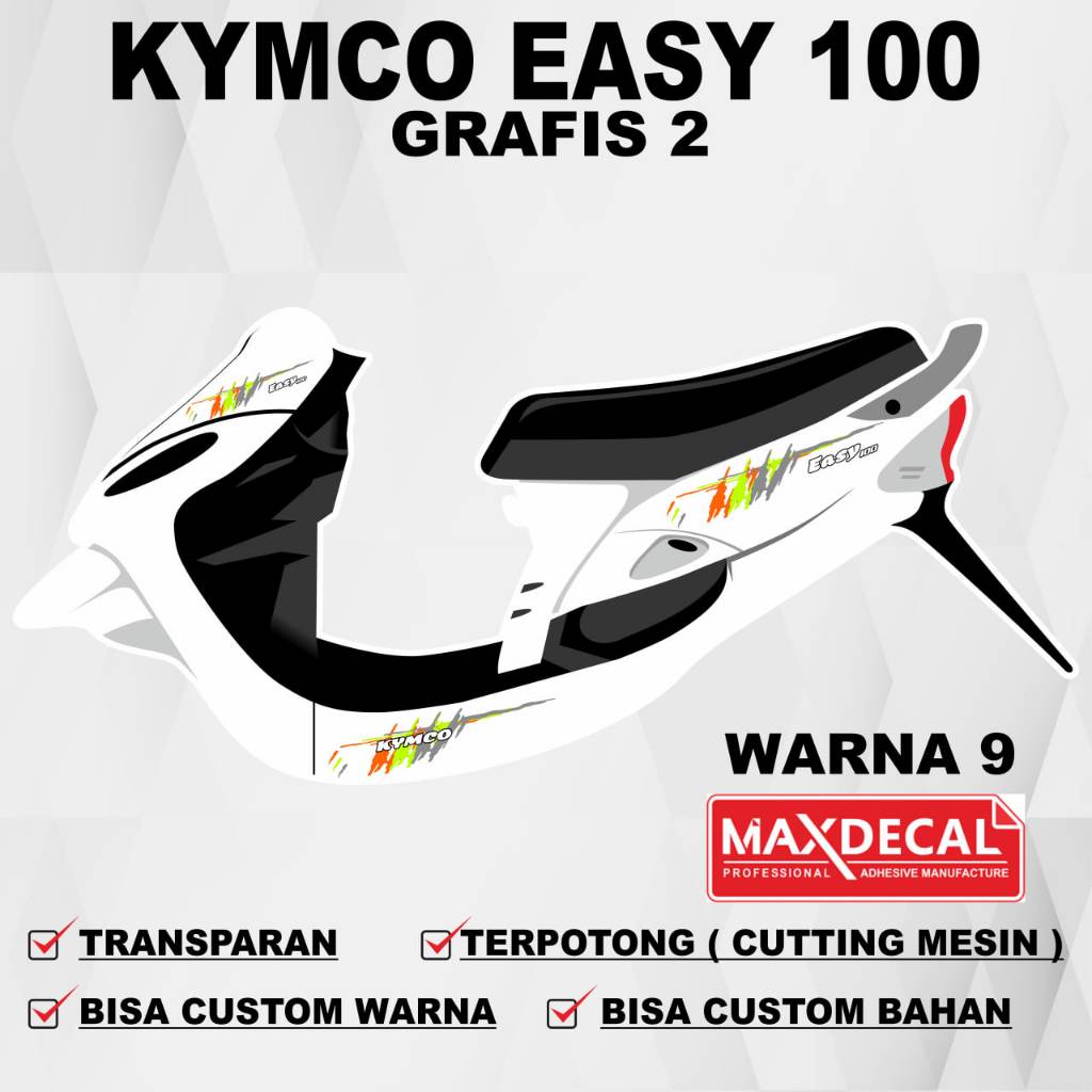 Stiker Kymco Easy 100 / Striping Kymco Easy 100 / Sticker Striping Decal Kymco Easy 100 grafis 2