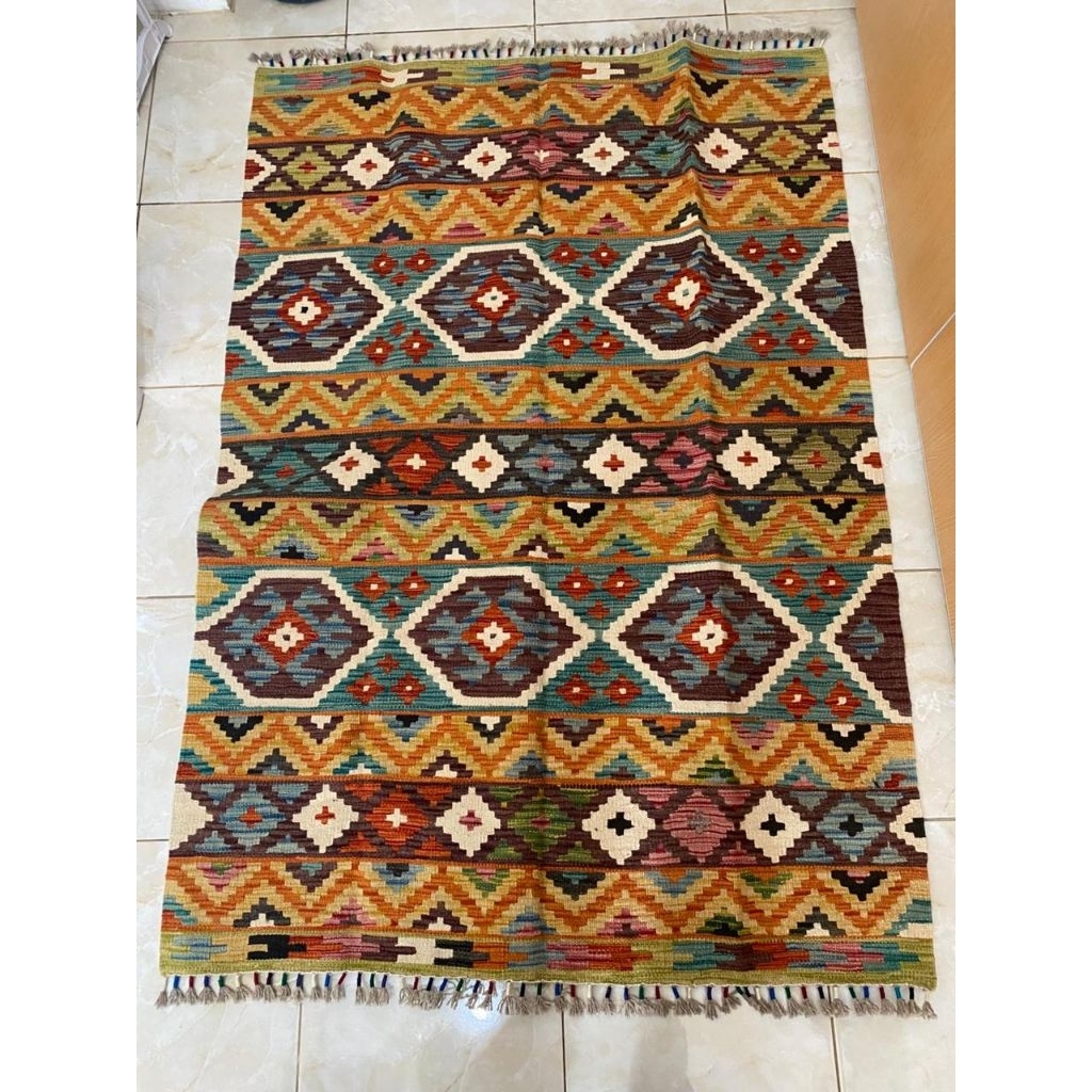 B74 KILIM TURKI 100% HANDMADE 174x122cm / KILIM KARPET TURKI ORI LIMITED