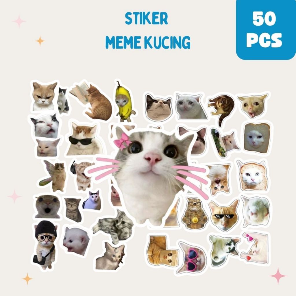 

Sticker Pack Meme Kucing lucu Aesthetic Dekorasi Leptop Buku Jurnal