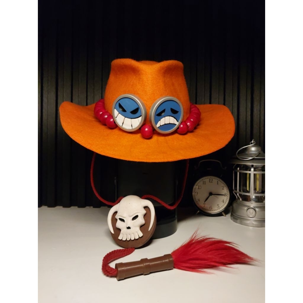 Topi one piece portgas d ace premium original Laken Fedora (custom)