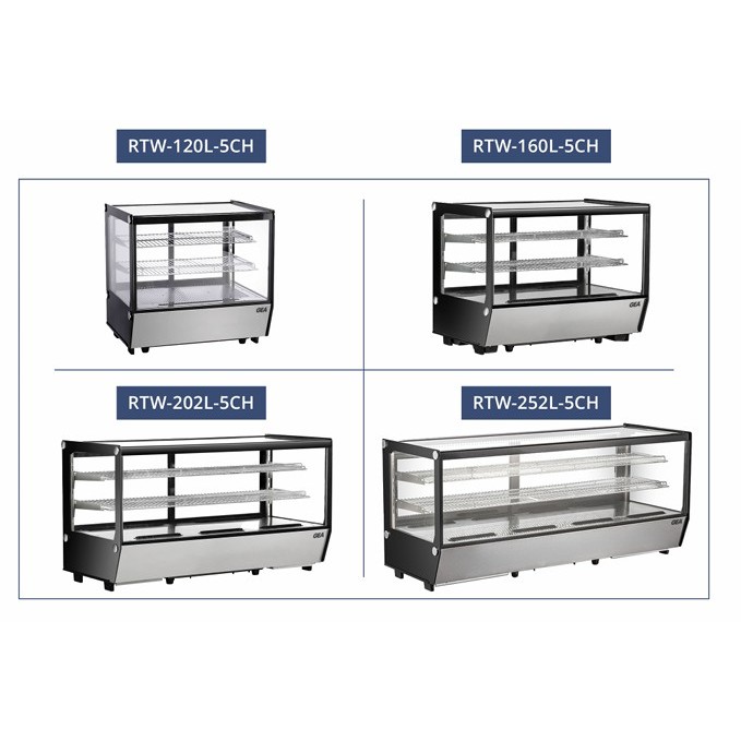 GEA Counter Top Cake Showcase / Kulkas Khusus Kue / Showcase Kue Kaca Datar / Cake Showcase Garansi 