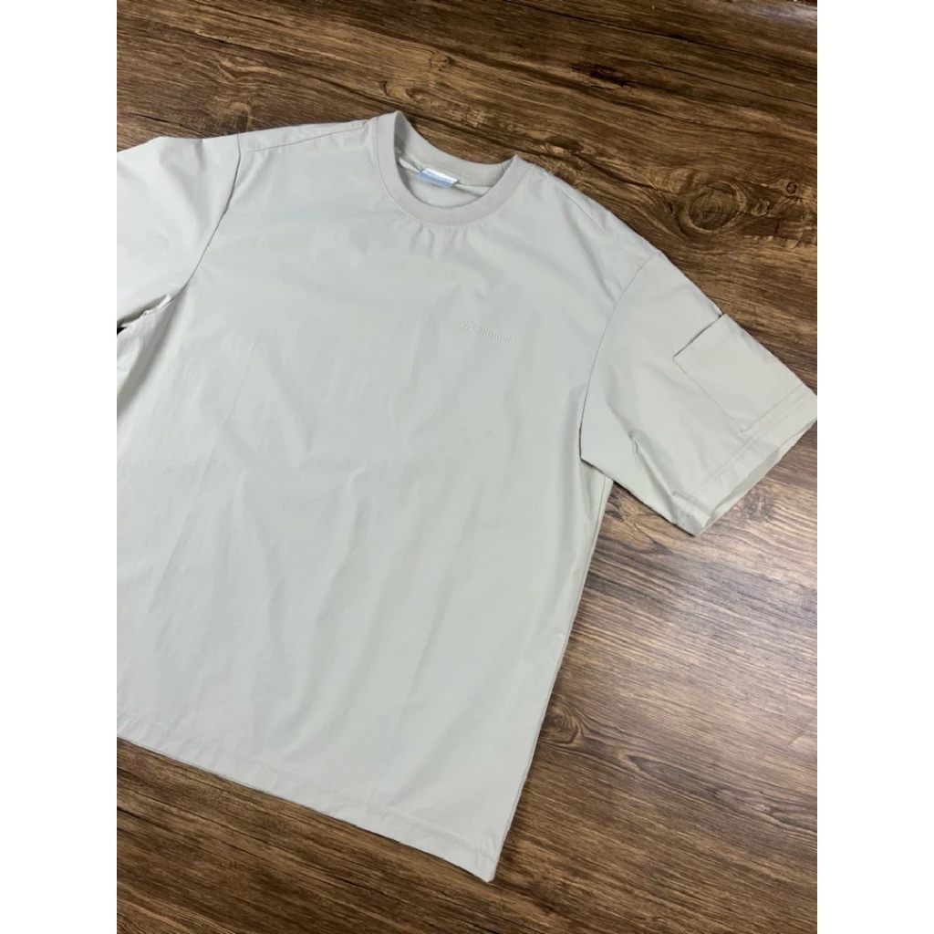 Baju Boxy Columbia Male John Dash Woven Crew Shirt Big Size