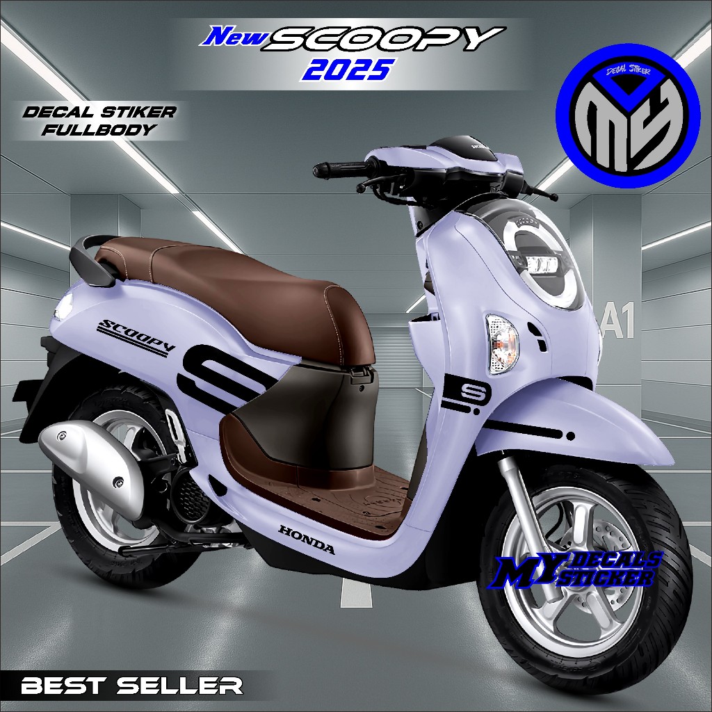 COD Sticker Decal Full Body Honda Scoopy Tahun 2025 Sticker Full Body Scoopy 2025 Simple S Warna
