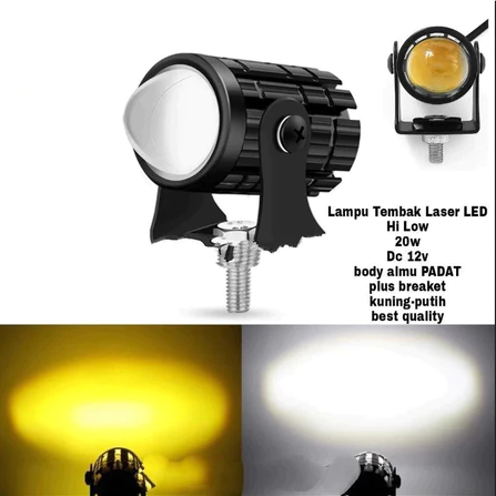 Lampu Laser D2 Lampu 2 Mode Warna Putih Kuning Lampu Sorot Tembak Honda Matic Bebek Universal Supra 