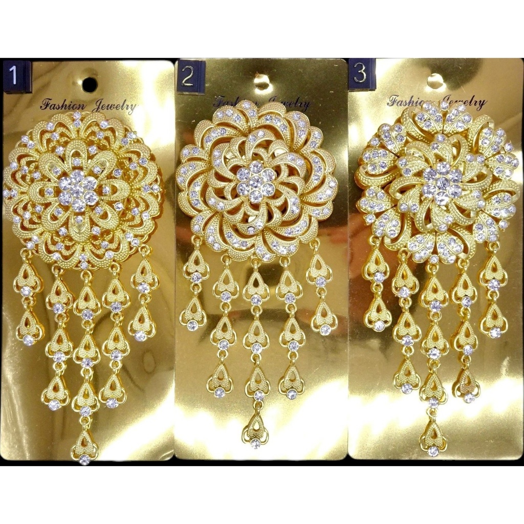 Bros Kebaya Pengantin Besar Elegan Mewah/Bros Kutubaru Bunga Mutiara