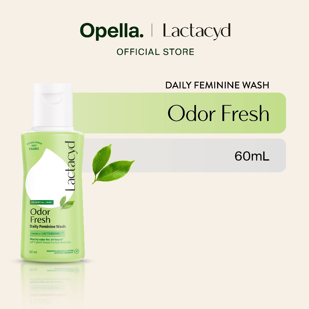 Lactacyd Odor Fresh Feminine Wash 60mL - Pembersih Kewanitaan untuk Bebas Bau Tak Sedap 24 Jam