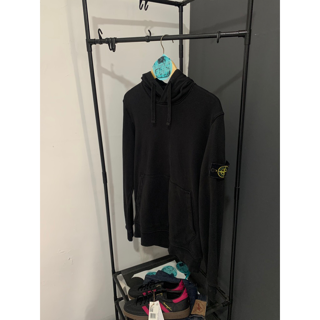 STONE ISLAND HOODIE BLACK 100% Original