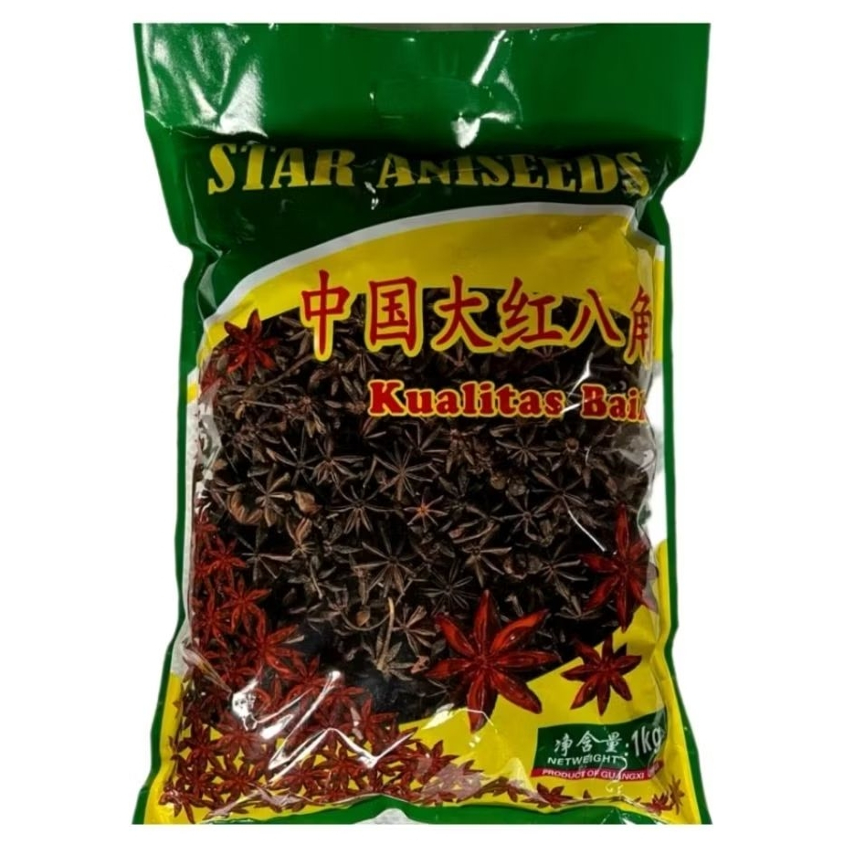 

Pekak /Bunga Lawang Kering kualitas baik / Star Anise / Pekak Import /1 Kg /
