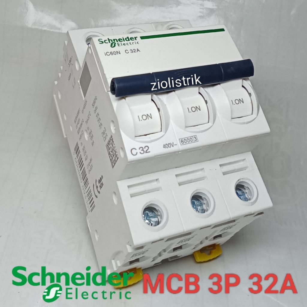 MCB 3P 32A IC60N A9F74332 SCHNEIDER / mcb 3phase c32 original produk