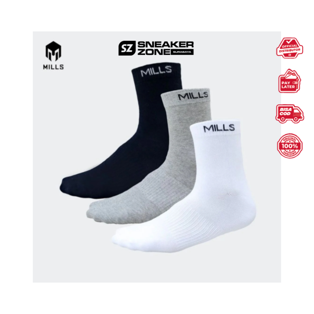 KAOS KAKI OLAHRAGA - MILLS SHORT SOCKS A12007 - KAOS KAKI - NEW ARRIVAL