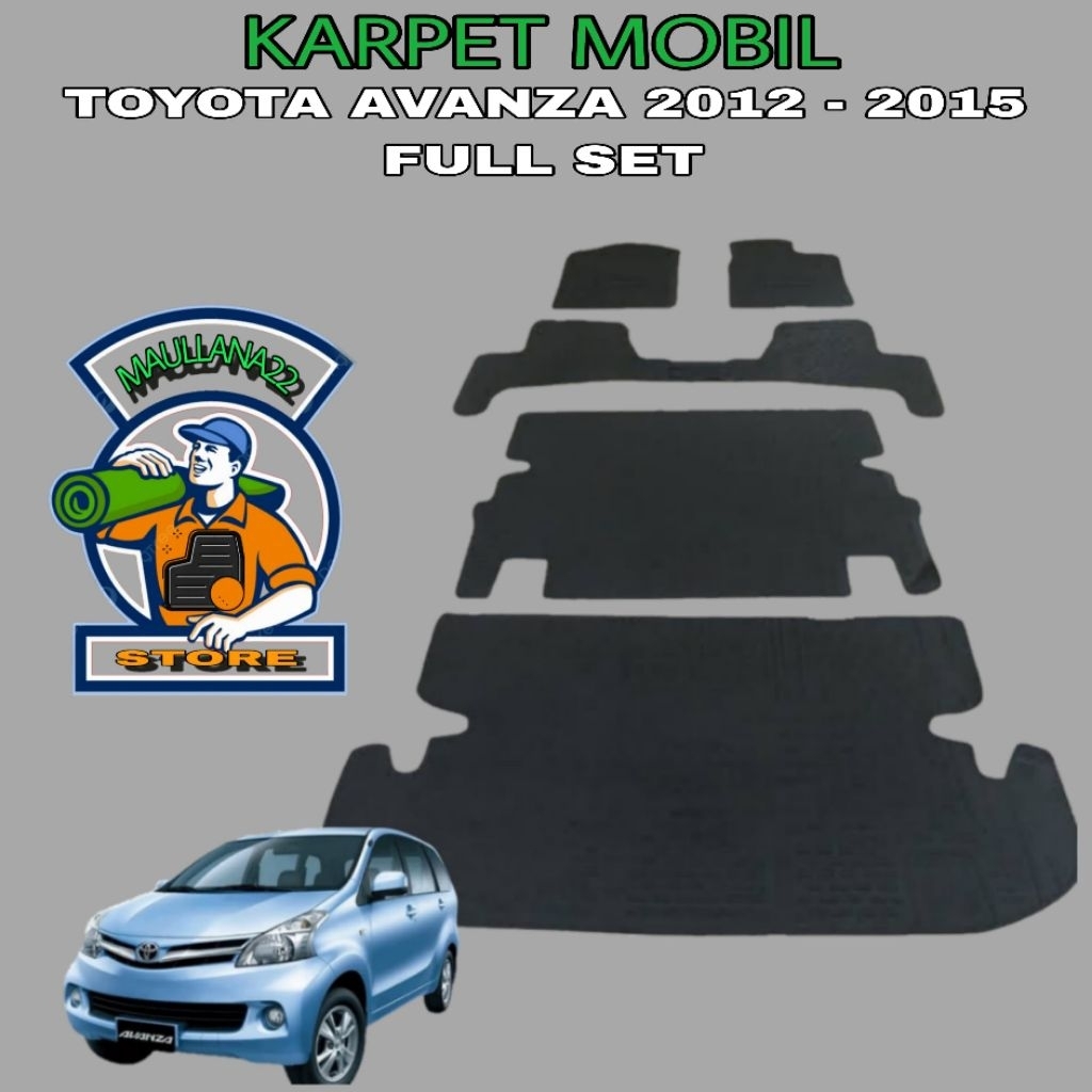 Karpet mobil Toyota Avanza 2012 - 2015 Full set / Matras alas kaki mobil avanza full set / Karpet fu