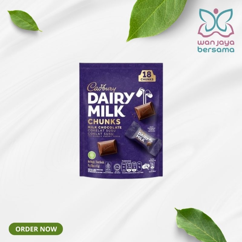 

CADBURY DAIRY MILK COKELAT MINI BITES SHAREBAG ISI 18 PCS