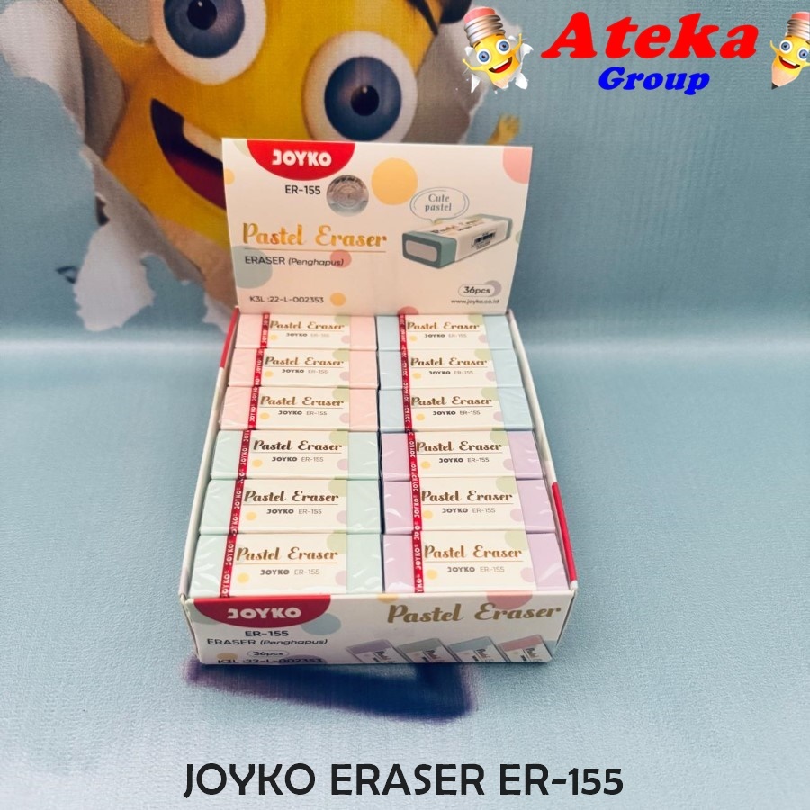 

[BOX/36PCS] JOYKO ERASER ER-155 PENGHAPUS PENSIL MORANDI COLORS