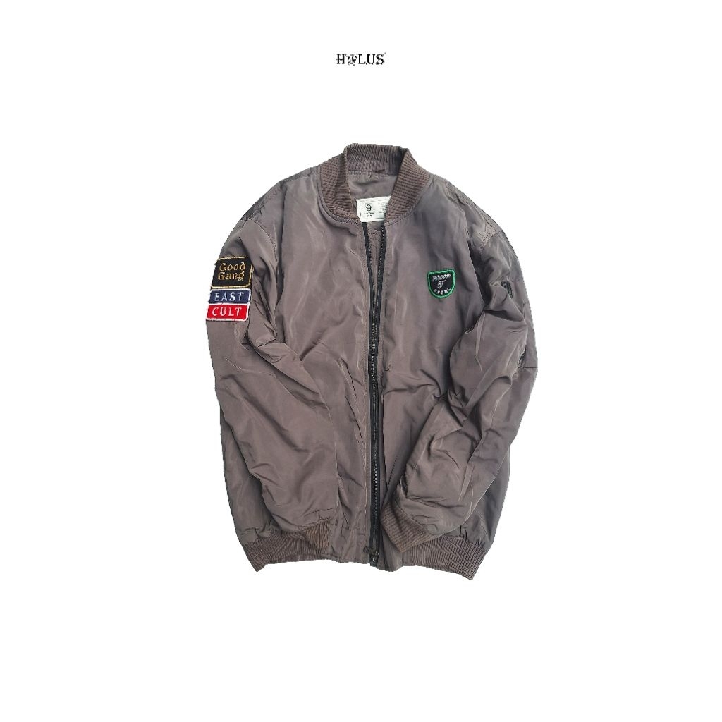 Bomber x Varsity by Throox.org Original Brown with Patch Authentic Large Preloved