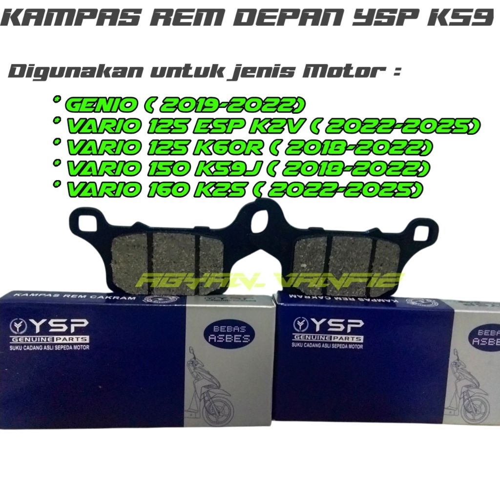 Kampas rem Depan Genio Vario Original YSP