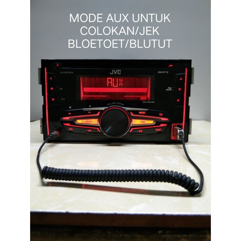 Head unit,Doubledin,Tip,Tape mobil JVC model Kw-r7103 plus blutut/bloetoeth original copotan mobil x