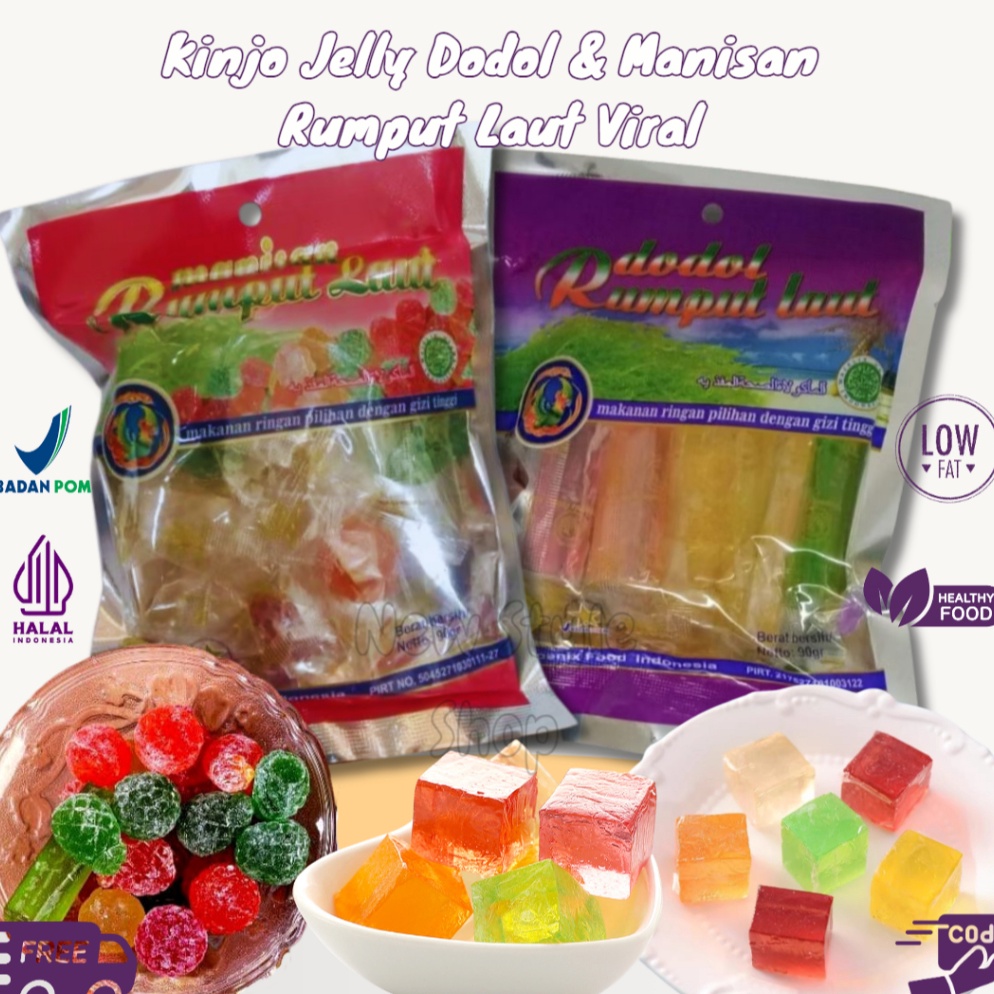 

Disc HALAL Kinjo Jelly Dodol Manisan Rumput Laut Viral 9gr Kinjo Jelly Jelly Rumput Laut Dodol Rumput Laut Cemilan Sehat Dodol Rumput Laut Khas Lombok