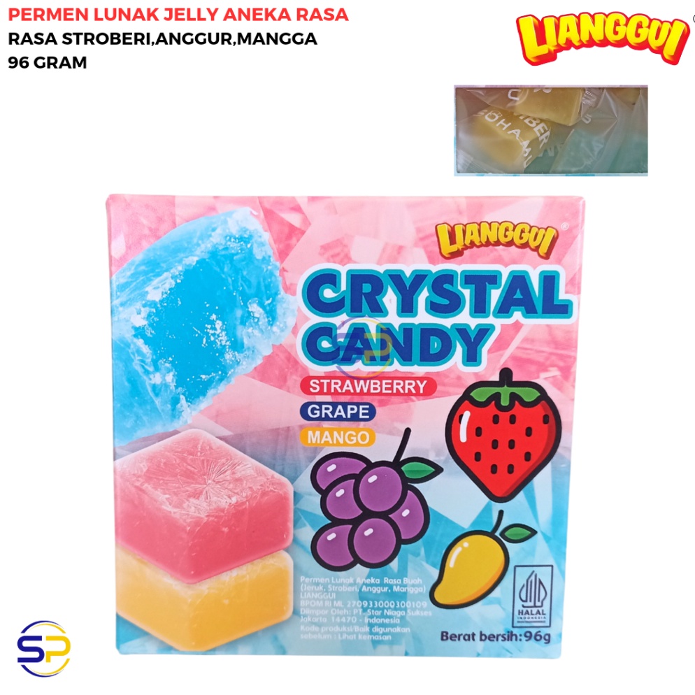 

Lariz PERMEN LUNAK CRYSTAL CANDY JELLY ANEKA 96 GRAM LIANGGUI