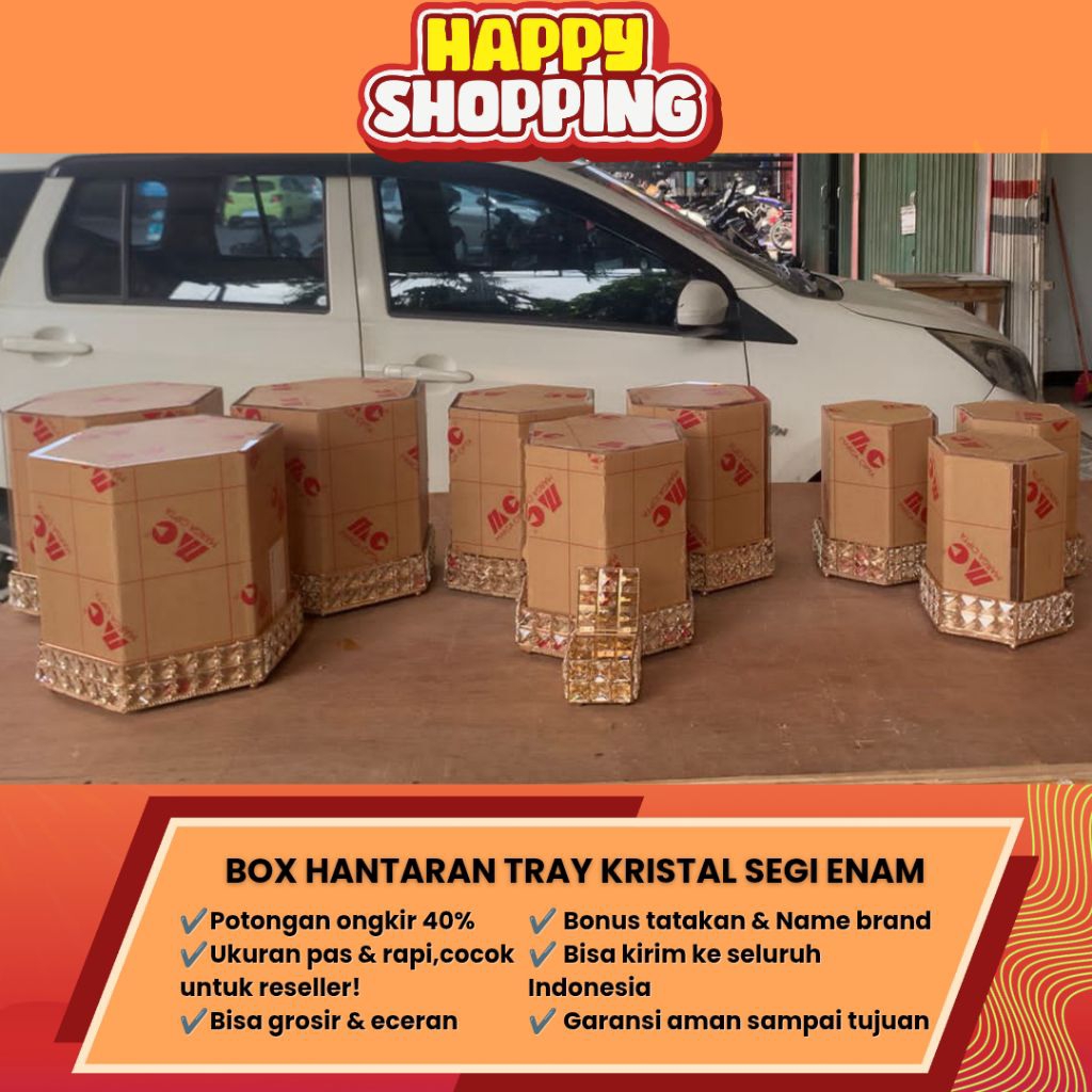 BOX HANTARAN TRAY KRISTAL SEGI ENAM+TUTUP AKRILIK Terlaris • Termurah • Kualitas Premium