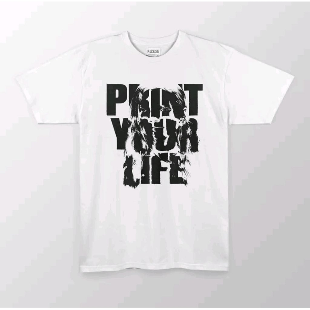 Print Your Life Korea Style T-shirt  Oversize | Kaos Wanita Putih | Kaos pria dan wanita   Baju Dist
