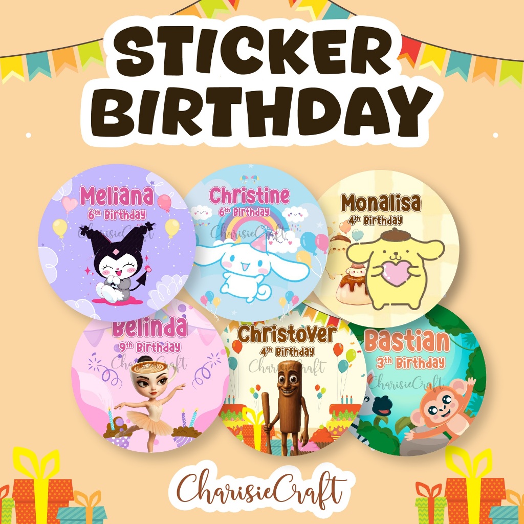 

Sticker Ulang Tahun Anak Sticker Bento Birthday Anak Stiker souvenir Birthday Sticker Pesta anak