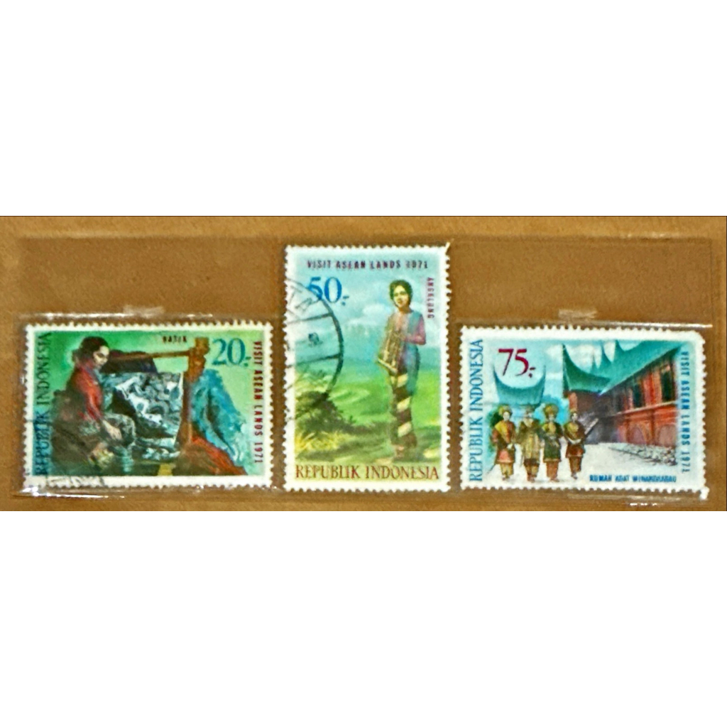 

(BA) PRANGKO INDONESIA 1971 VISIT ASEAN LANDS 3V COMPLIT SET USED.