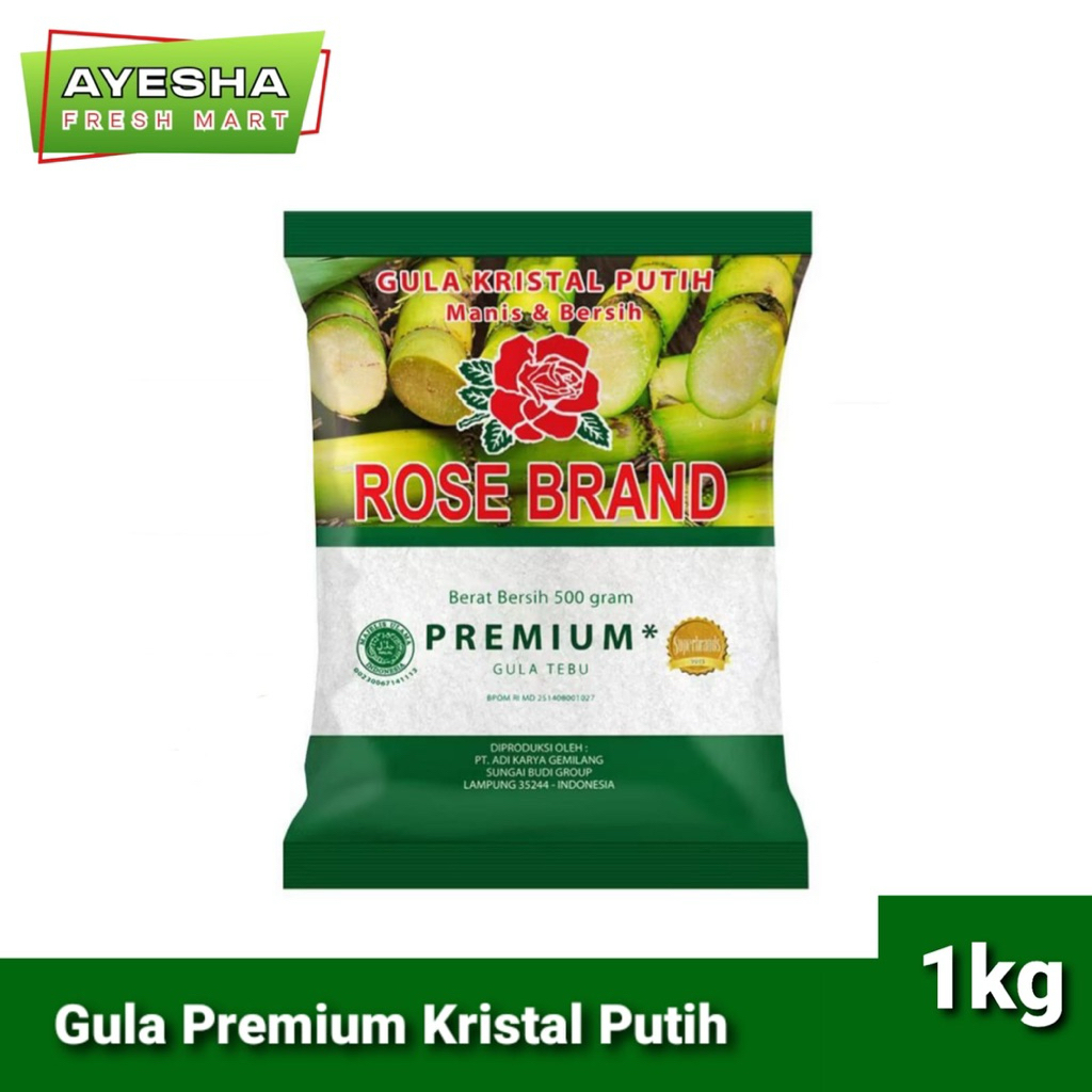 

Gula Pasir premium Rose Brand 1 kg