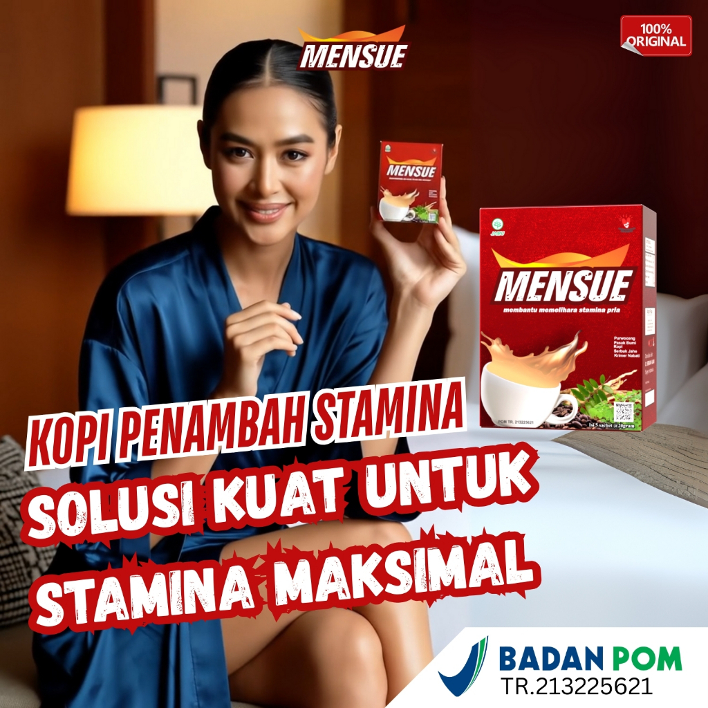 

Kopi Mensue Penambah Stamina Pria Kuat Tahan Lama Original 1 Box 5 Sachet Bpom & Halal