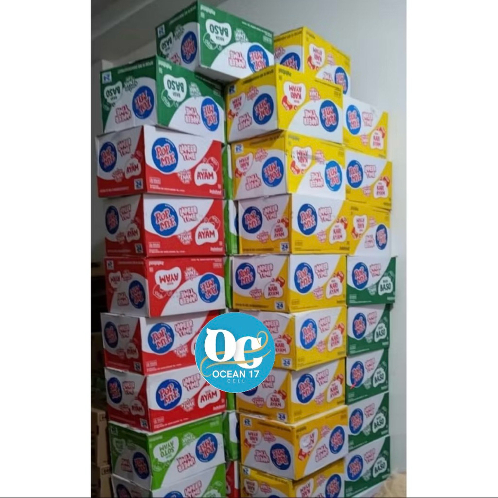 

Pop Mie 1 Dus | Soto ayam | Kari Ayam | Ayam | Baso | Mi goreng