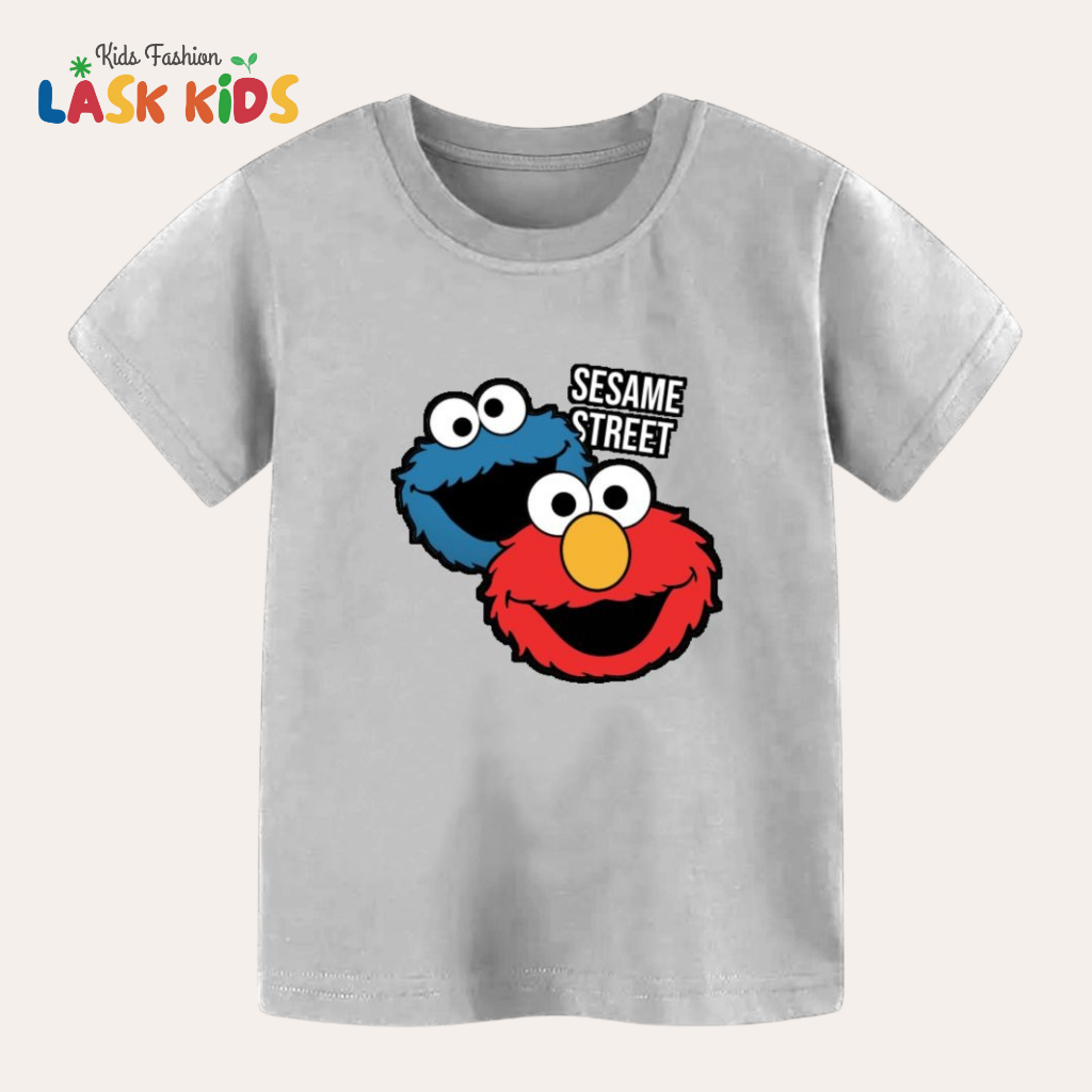 Lask Kids Baju Kaos Anak ELMO SESAME STREET ABU