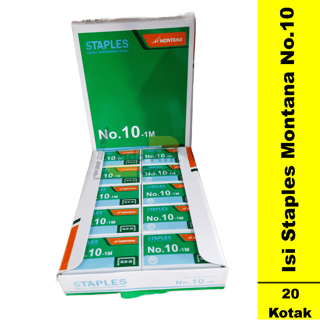 

1 Pack Isi 20 Pcs Staples Montana No.10 - 1M