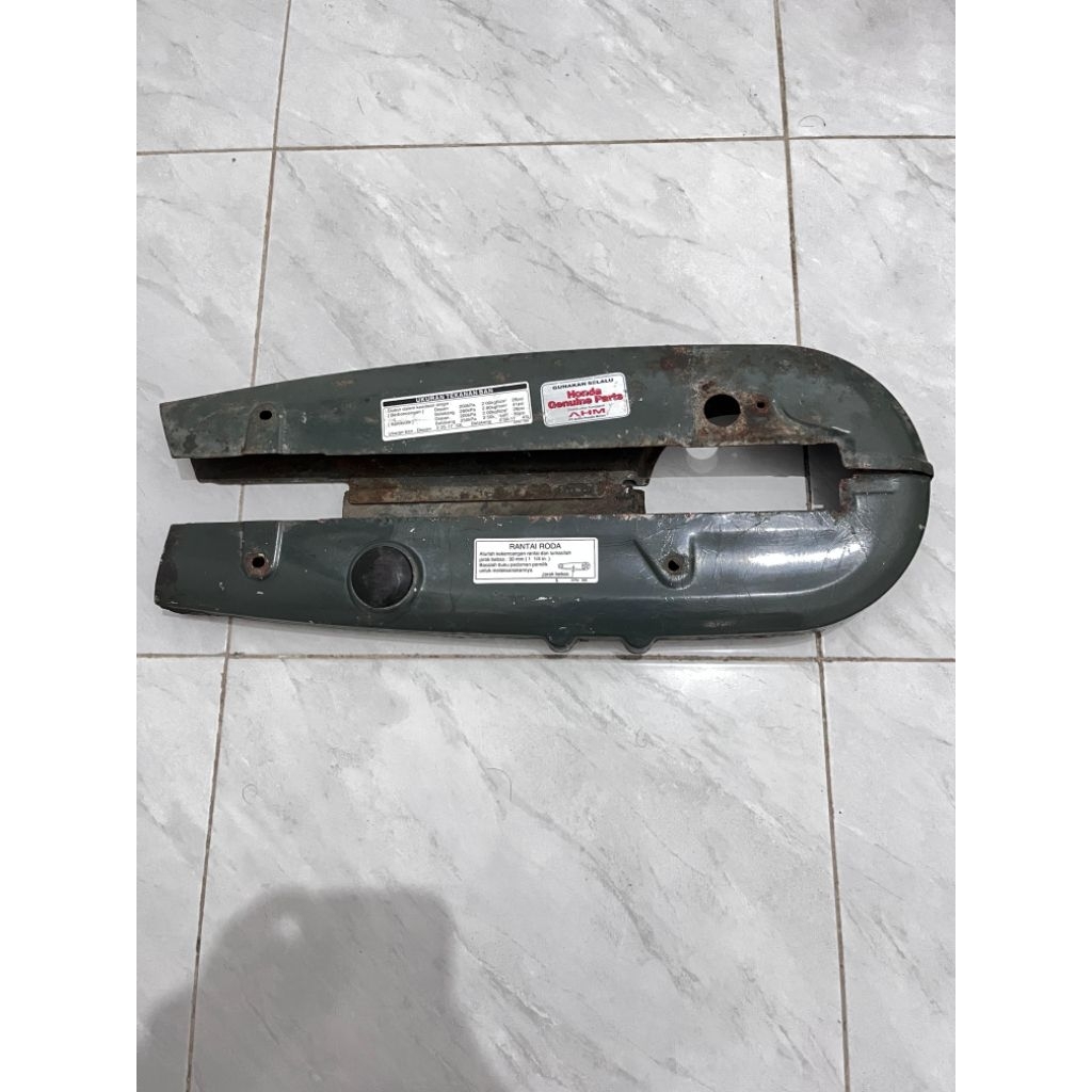Ketengkas Keteng Tutup Rantai Honda Kirana 125 Asli Hijau Original