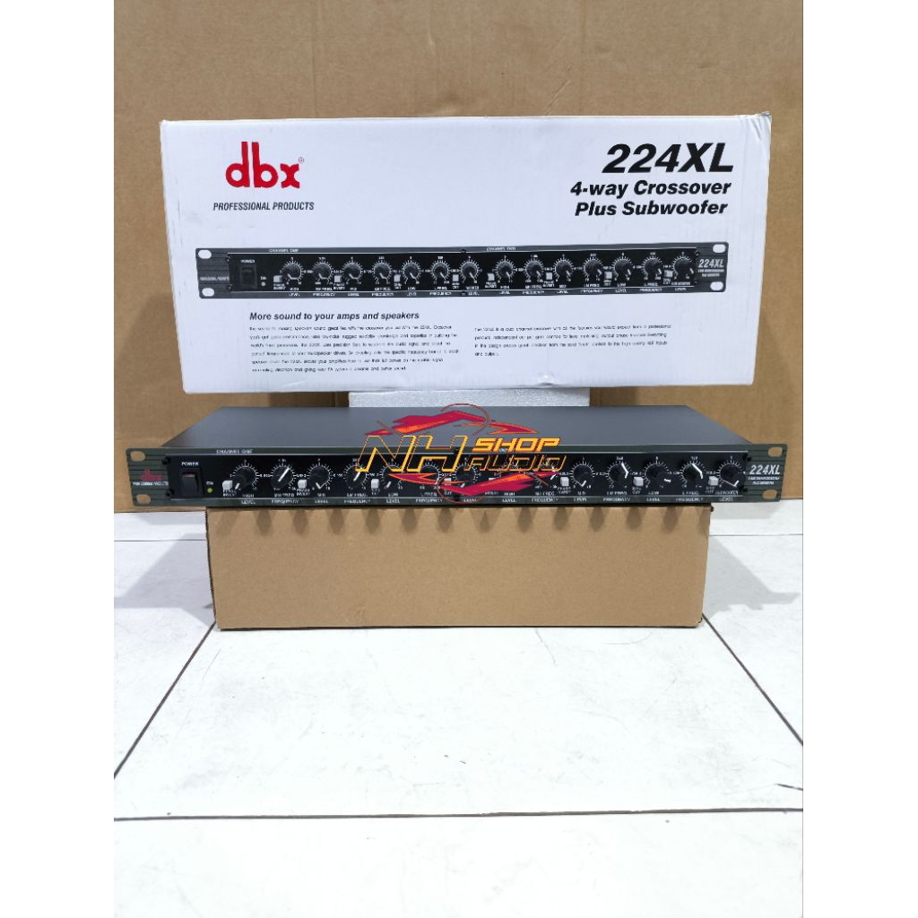 Crossover DBX 234XL Cross Aktif DBX 234 XL 3 Way Stereo 4 Way Mono Warna Hitam Grade A Soket Canon X