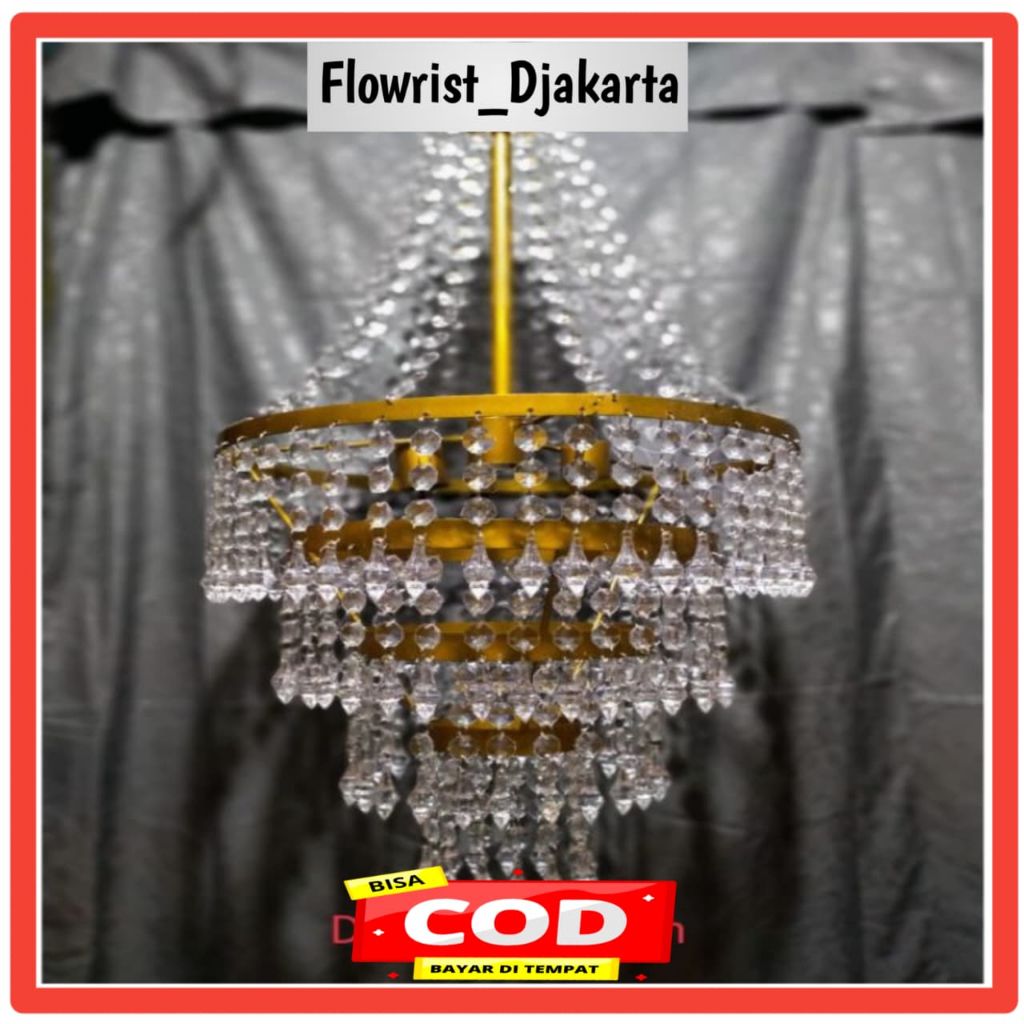 Lampu gantung cristal / lampu kristal dekorasi / lampu dekorasi pelaminan / lampu hias mewah
