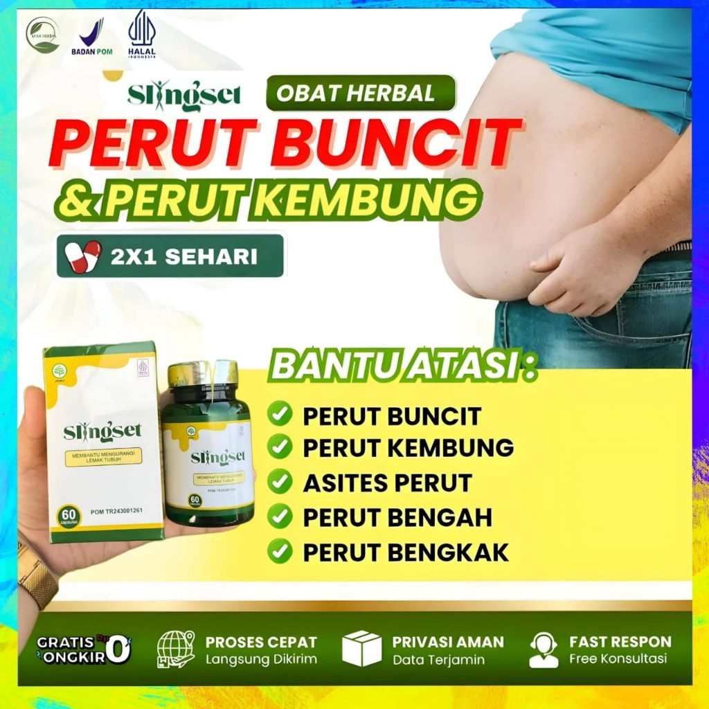 Obat Diet  SLINGSET Pelangsing Badan Penghancur lemak Pengecil Perut Buncit Pembakar dan susut lemak