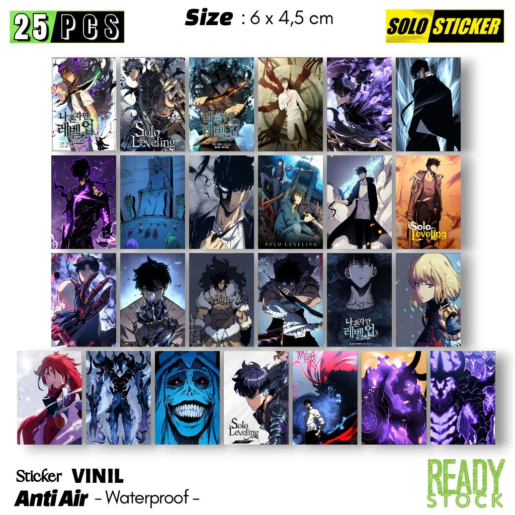 

Sticker Vinil Solo Leveling Waterproof Sticker Laptop Paper Stationery Tumbler Koper Diary Notebook