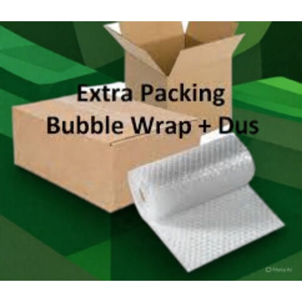

Bubble Wrap + Kardus untuk Extra Packing