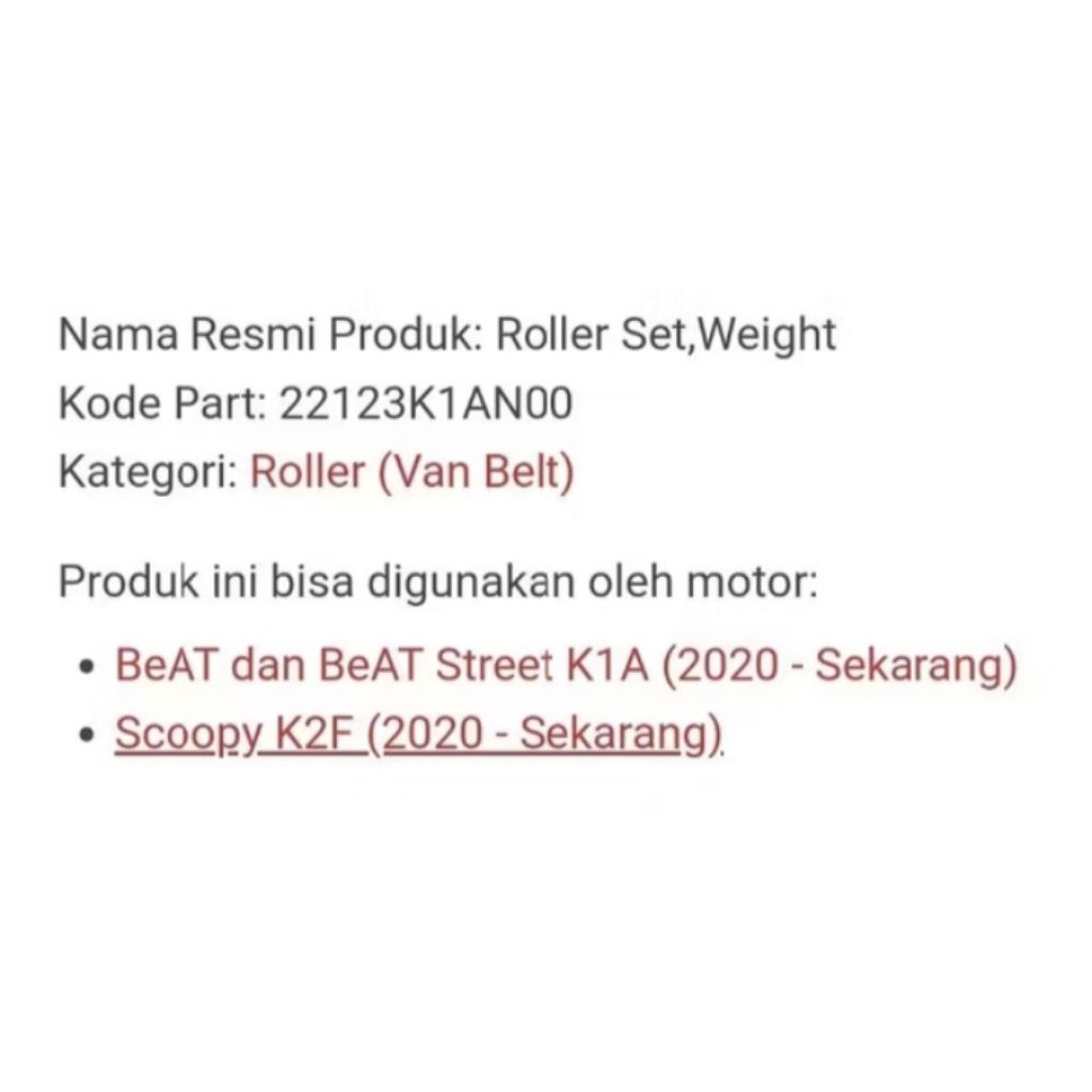 Roller K1A beat street beat esp 2020