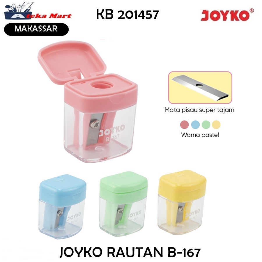 

[1 PCS] Rautan Serutan Sharpener Joyko B-167 Pastel Color