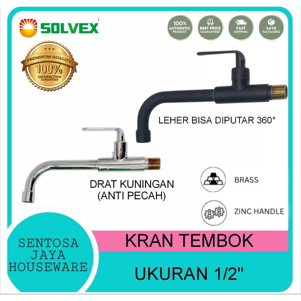 KRAN TEMBOK KUNINGAN 1/2INCH  - KRAN AIR KUNINGAN - KRAN AIR KAMAR MANDI KUNINGAN